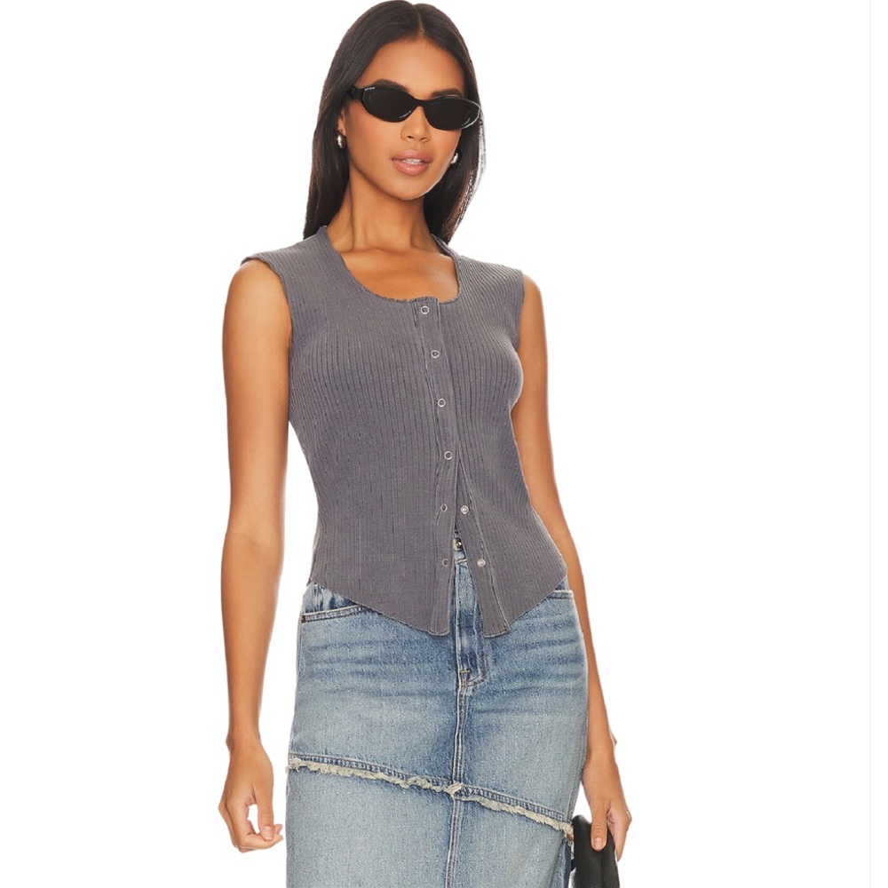 NSF Lin Rib Snap Front Cardigan